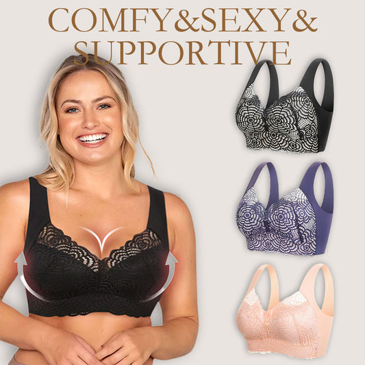 🎅Christmas Pre-Sale🎁Comfortable and supportive lace bra for plus sizes