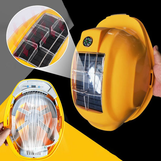 🎅Christmas Pre-Sale🎁Multifunctional Solar LED Safety Working Helmet Built-in 10500mAh Dual Fans