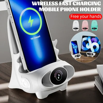 🎅Christmas Pre-Sale🎁2024 Mini Chair Wireless Fast Charger Multifunctional Phone Holder — Adapts to All Phones